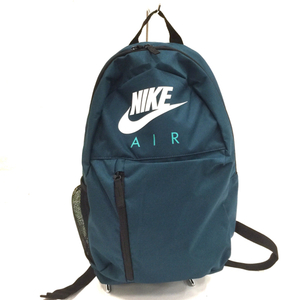 美品 ナイキ リュックサック ユニセックス グリーン ロゴ プリント アウトドア リュック 18L NIKE AIR