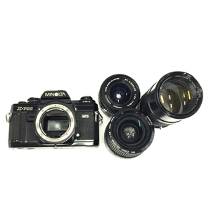 Minolta X-700 MPS MD ZOOM 35-70mm 1:3.5 ROKKOR-PE 1:4.5 200mm 一眼レフ MF フィルムカメラ セット 光学機器