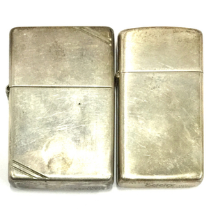 ジッポー STERLING スターリングシルバー 2000 / 2001 オイルライター 喫煙具 喫煙グッズ 計2点 セット ZIPPO