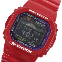 美品 カシオ 電波 腕時計 G-SHOCK GWX-5600C-4JF G-LIDE デジタル MULTI BAND 6 タフソーラー メンズ 稼働 赤_画像1