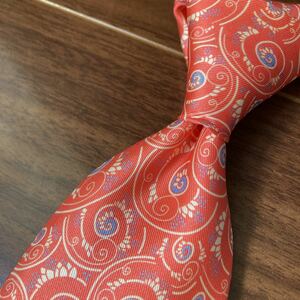 JIM THOMPSON Jim Thompson necktie orange pink . color 