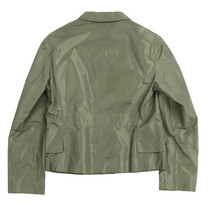 JIL SANDER/ジルサンダー レディース テーラードジャケット 長袖 シルク混 36 M相当 カーキグリーン [NEW]★51HI80_画像4