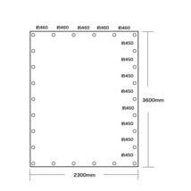 トラックシート OD 3号 2.3ｍ×3.6ｍ 国防色 エステル帆布 1.5t 2t 荷台カバー 荷台シート ◆本州四国九州送料無料◆_画像3