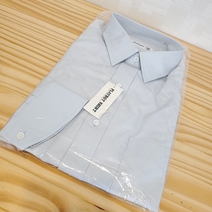 1881 PLAYBOY プレイボーイ ワイシャツ 39-81 長袖 Yシャツ ビジネスシャツ 綿100% コットン 水色系 ライトブルー系