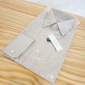 1884 super clean ワイシャツ 37-78 長袖 Yシャツ ビジネスシャツ ベージュ系 茶色系