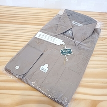 1885 super clean ワイシャツ 37-78 長袖 Yシャツ ビジネスシャツ ブラウン系 茶色系_画像1