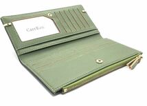 二つ折り財布 メンズ レディース 小銭入れ カードケース 緑 コインケース_画像4