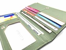 二つ折り財布 メンズ レディース 小銭入れ カードケース 緑 コインケース_画像10
