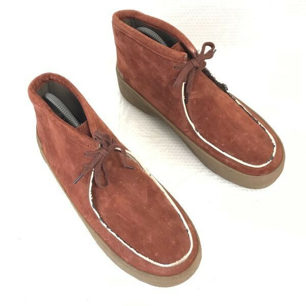 HUSH PUPPIES☆スエード本革/厚底クレープソール/ワラビーブーツ/【41/25.5cm/茶/BROWN】デザートブーツ/Shoes◇bWB99-9