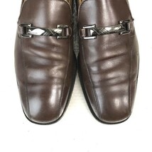 バーバリー/BURBERRY☆本革/ビットモカシン/ローファー【24.5/茶/BROWN】スリッポン/内側チェック柄/ビジネスシューズ/dress shoes◇bH-138_画像10