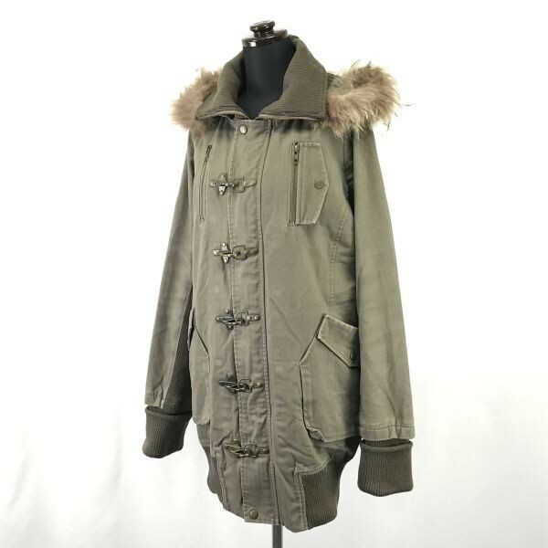 CoiGirlMagic（コイガールマジック/VIVAYOU☆モッズコート【women’s size -M/カーキ/khaki】着脱ファー/Coats/Jackets/Jumpers◇zBH288