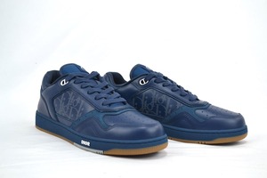 新品 定価約17万 Dior B27 Low Dark Blue Sneakers ディオール B27 ロウトップ スニーカー サイズ41