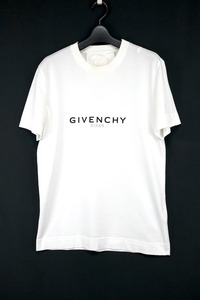 中古 GIVENCHY ジバンシィ ブランドロゴ リバース スリムTシャツ ホワイト サイズS BM71663Y6B