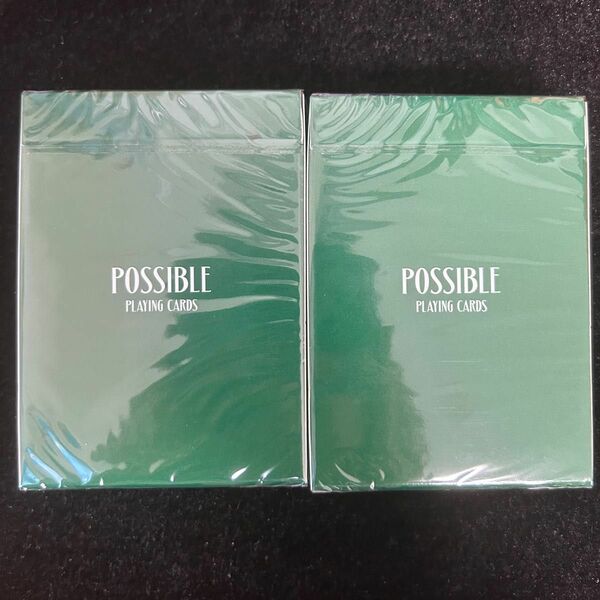 possible green playing cards 2デック　トランプ　レアデック