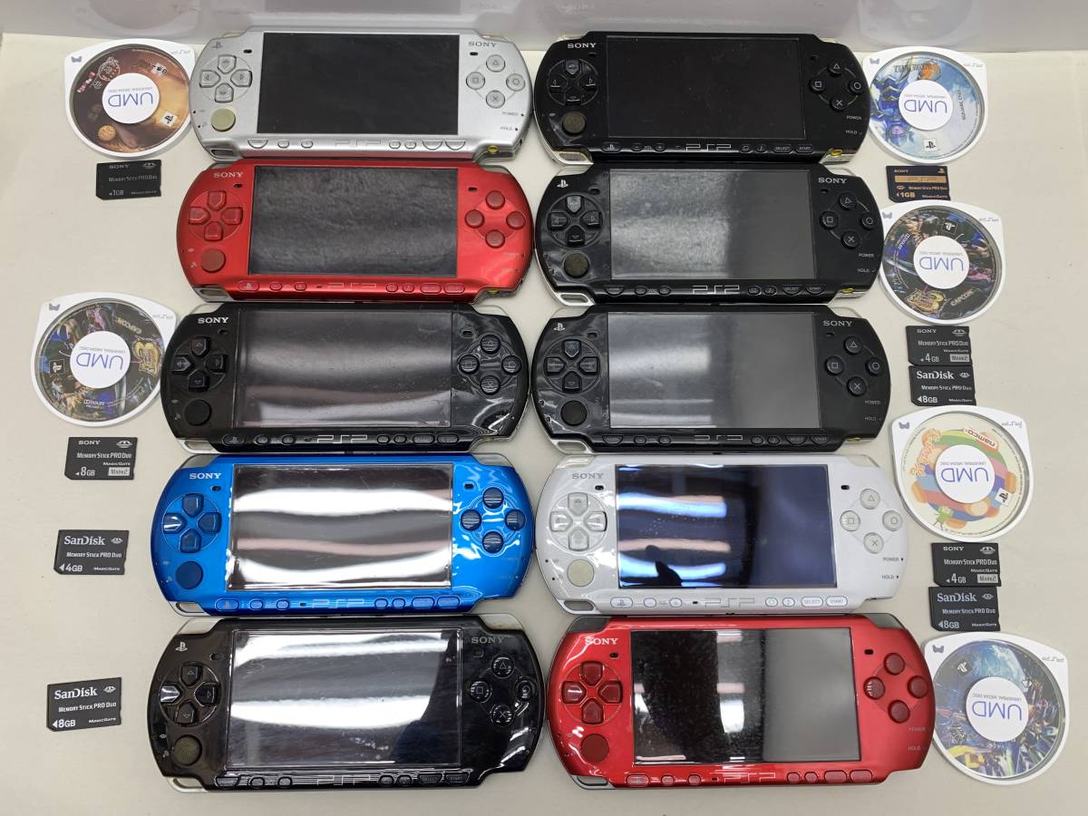 SONY PSP-2000/PSP-3000 合計10台 まとめ ソフト・メモリカード付き
