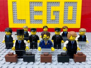 ☆スーツ姿☆ レゴ ミニフィグ 大量10体 サラリーマン ビジネスマン 会社員 ( LEGO 人形 住民 シティ　B101610