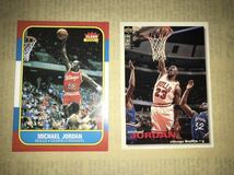 〜Michael Jordan（chicago bulls）2種（1986-87年fleerリプリント&1994-95年upper deck）〜NBAバスケットボールカードkobe lebron curry_画像1