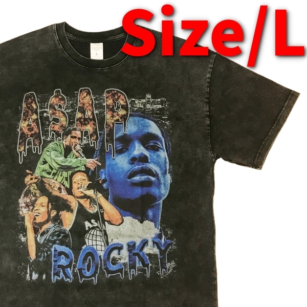 A$AP Rocky ヴィンテージ加工 Tシャツ vol.1 asap ラップTシャツ raptee ダメージ加工 レトロ加工 古着風