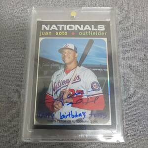 【Juan Soto】 2021 Topps Tribute Baseball 直筆サインカード インスク入り Tribute to Topps Auto 1971 Washington Nationals Padres