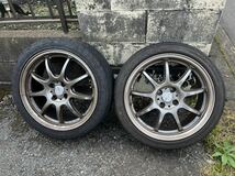 【４本セット】WORK EMOTION D9R 17インチ +38 7J 4×100 タイヤ付き_画像1