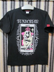 古着、タクシックスター　TOXIC STAR（Mサイズ）黒色　パンク 　ロック ストリート　プリントTシャツ　3