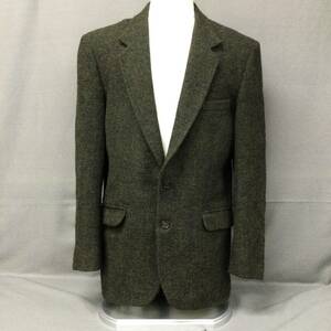 051002 242014 Harris Tweed ハリス ツイード ジャケット テーラードジャケット 長袖 カーキ系 ブラウン系カラー WOOL ウール 100%