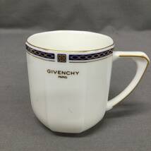 051025 248339 GIVENCHY ジバンシィ マグカップ ペアマグカップ 食器 ホワイト系 × ブルー系 × ゴールド系 カラー 2客 2点 箱付き_画像4