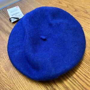 タグ付き新品◆ZARA フェルトベレー帽　青◆バスクベレー　帽子◆サイズS-M コバルトブルー