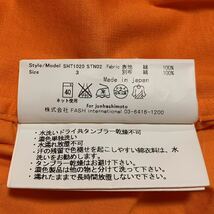 ★定価2.4万円★ junhashimoto ジュンハシモト SIDE JERSEY BD SHIRTS 長袖 サイドジャージー ボタンダウン シャツ 3 オレンジ wjk AKM_画像8