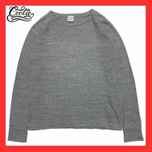 ★sizeＬ★ COOTIE クーティー Thermal L/S Tee ロゴ プリント サーマル ワッフル ラグラン リブ 長袖 カットソー ロンT Tシャツ グレー