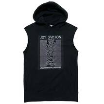 名作 Rags McGREGOR ラグスマックレガー NO SLEEVE HOODIE SWEAT JOY DIVISION UNKNOWN ノースリーブ カットオフ スウェット パーカー 黒 M_画像2