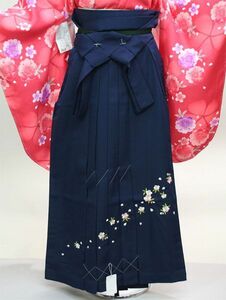 刺繍袴 単品 濃紺地 袴下91cm 適合身長153-160cm 卒業式にどうぞ 新品 (株) 安田屋 NO231003-N91