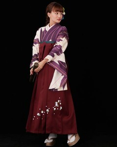  2 сяку рукав кимоно hakama полный комплект Junior для . исправление 135cm~150cm saisonsbon-ru сезон hakama выбор цвета возможность стрела . новый товар ( АО ) дешево рисовое поле магазин NO26798-03