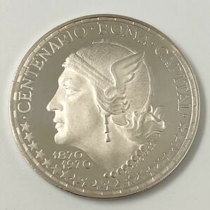 赤道ギニア REPUBLICA GUINEA ECUATORIAL ローマ遷都100周年記念 大型銀貨 4枚 プルーフセット 1970年の画像3