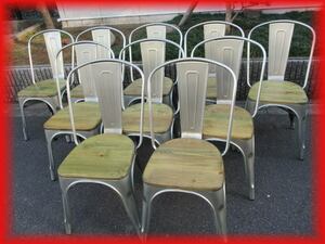 業務用 イス 10脚セット 椅子 店舗用品 テラス席にも ご家庭でも 引取り歓迎 ライトカラー 大阪発