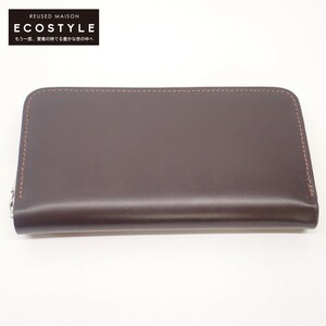 新品同様 Whitehouse Cox ホワイトハウスコックス S2622-6 LONG ZIP WALLET / BRIDLE ブライドルレザー ロングジップウォレット HAVANA