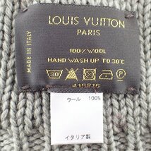 【美品】LOUIS VUITTON ルイ ヴィトン M72768 モノグラム スヌード グランフロア マフラー パープル/グレー レディース_画像6