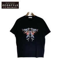 GIVENCHY ジバンシィ BM71203002 21SS ブラック Neon Lights プリントTシャツ ブラック M トップス コットン メンズ 中古_画像1