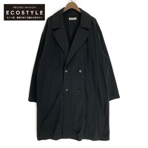 COOTIE クーティー HARD TWIST YARN DOUBLE BREAST COAT ブラック XL コート コットン メンズ 中古