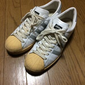 adidas スーパースター グレー ビンテージ 古着 復刻 28cm