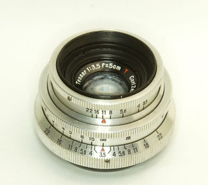  Germany made Carl Zeiss Jena Tessar 1:3.5 f=5cm M40 6RB-139 pancake initial model . feather 14 sheets Red T rare 30.5mm PRAKTIFLEX