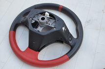 超美品 TOYOTA MR-S MRS 純正張り替え SMT レッドレザーステアリング レッドシフトノブ セット レッドステッチ JDM_画像2