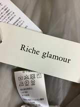 Riche glamour リシェグラマー タグ付き未使用 薄グレーブラウスチュニック シースルー サイズM_画像6