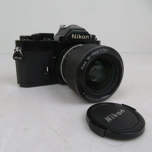 【動作確認済】 Nikon FM ニコン 一眼レフ ブラック Nikon Lens 36~72mm 1:3.5 フィルムカメラ レトロ アンティーク / 60 (SG013002D)