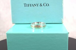 TIFFANY＆Co. ティファニー 指輪 リング AG925 AU750 T TWO ナローコンビ シルバー×ゴールド 箱付き