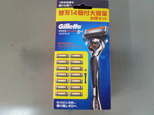 新品 Gillette ジレット PROGLIDE プログライド5+1 替刃14個付き 大容量お得セット
