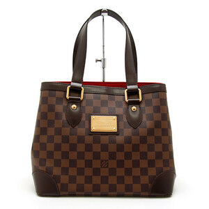 中古美品 ルイヴィトン トートバッグ ダミエ ハムステッドPM N51205 LOUIS VUITTON ブラウン スペイン製 和装 レトロ ハンドバッグ