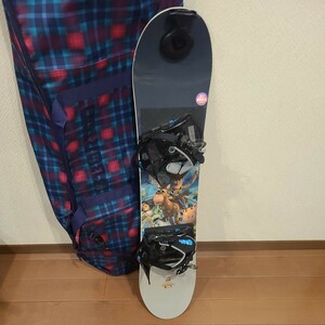 バートン子供用スノーボードセット100cm＋BURTON GROMグロム XSサイズバインディングホットワックス済リグレット付スノボ ジュニア