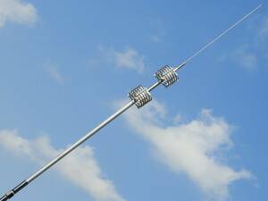 28MHz aluminium empty core coil center loading antenna φ18mm aluminium W coil total length approximately 1.3m