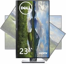 ☆D77☆ DELL デル 23インチ P2319H フレ－ムレス ブル－ライト軽減 IPS ディスプレイ 画面回転 高さ調整 超広視野角_画像1